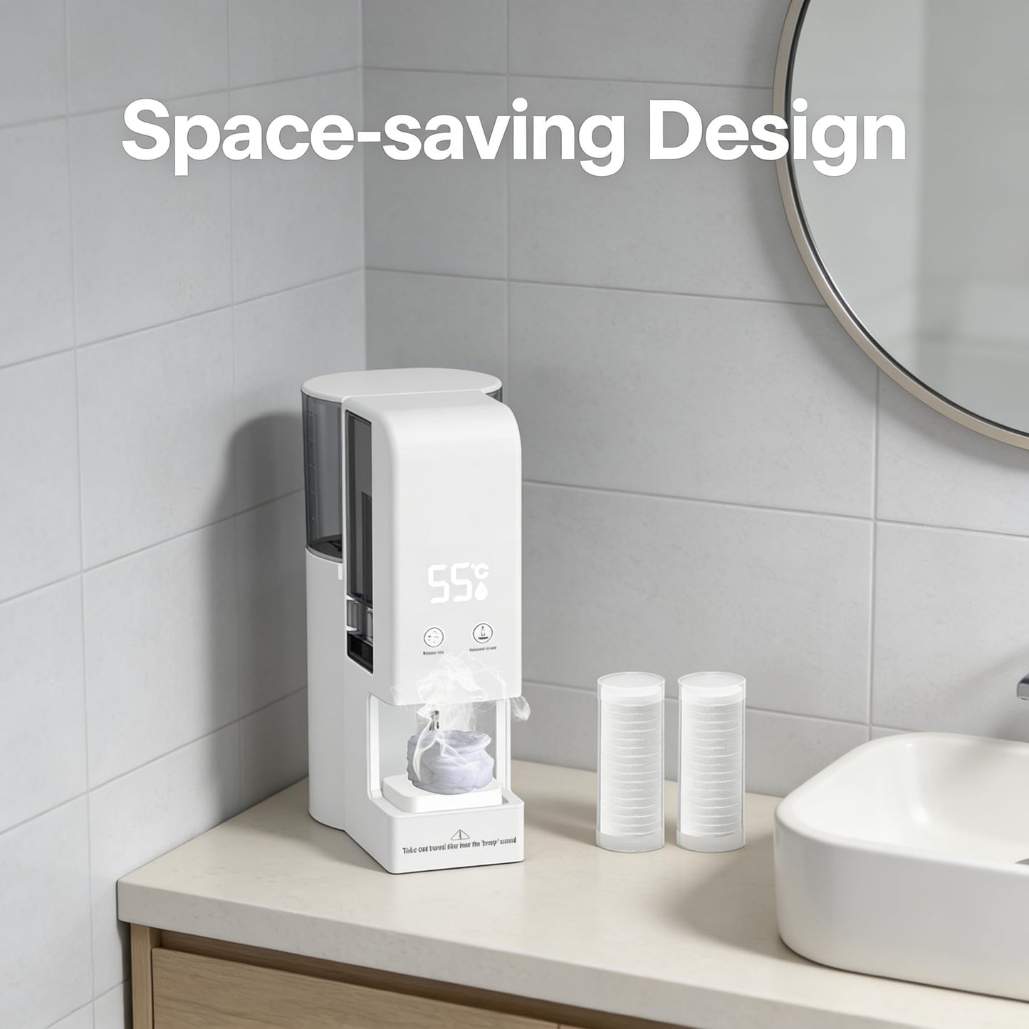 Hot Face Towel Dispenser, Disposable Hot Towel Dispenser, 131°f Adjustable Constant Temperature, Heats up in 5 Seconds, Disposable Face Towel Warmer Dispenser, For Facials