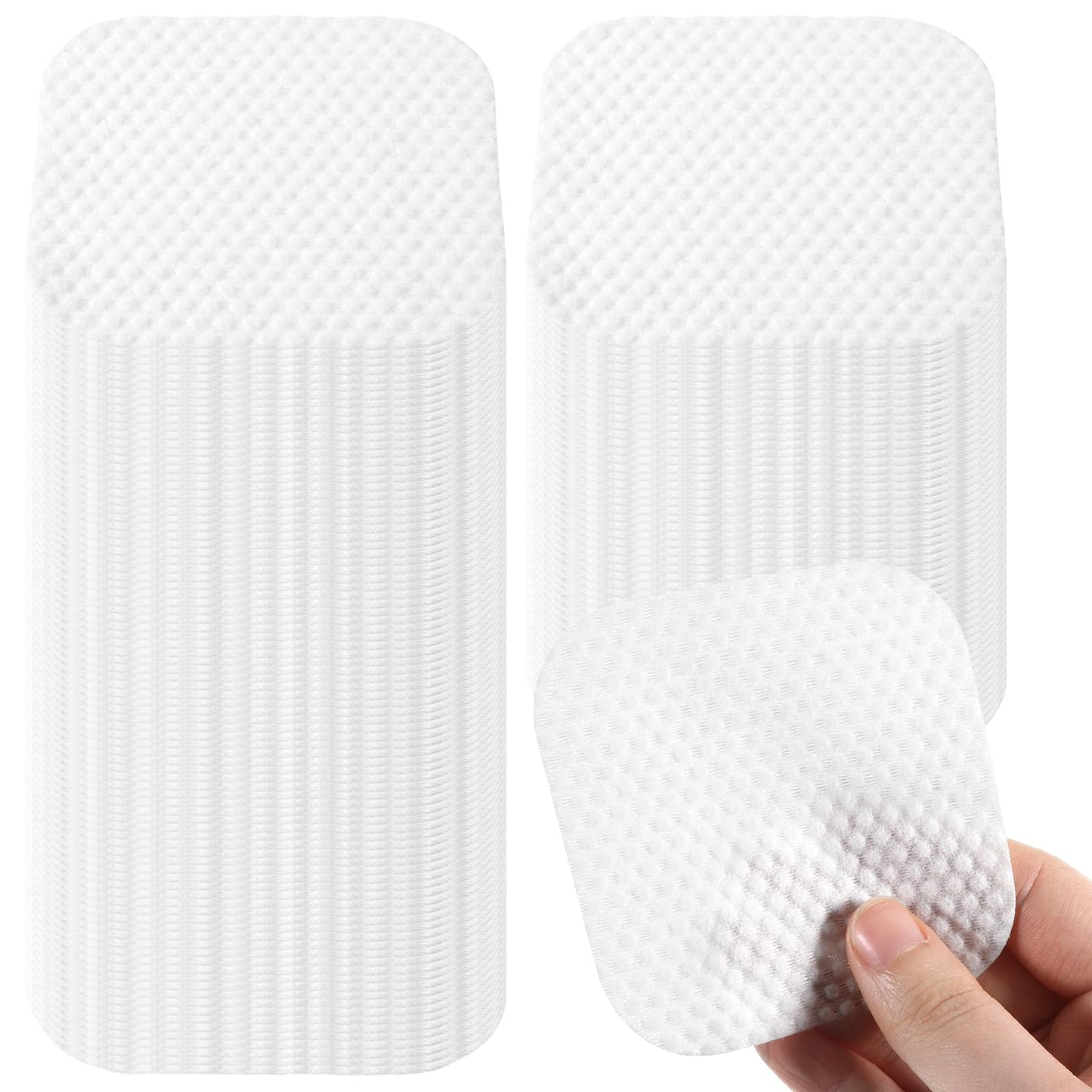 150 Pcs Large Square Cotton Pads for Face, 3.14" Lint-Free Soft Cotton Pads for Makeup Removal, Nail Polish, Cleansing Face and Toner Application Use Wet or Dry