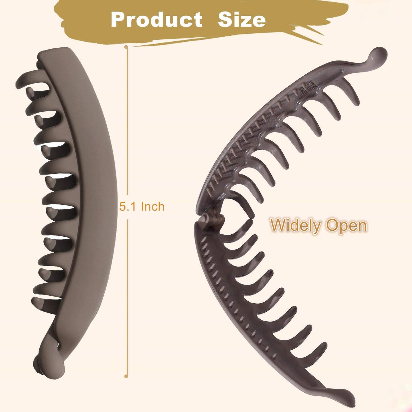 6 Pack 5 Inch Banana Hair Clips for Women Thin Fine Thick Hair,Strong Banana Claw Clips for Hair