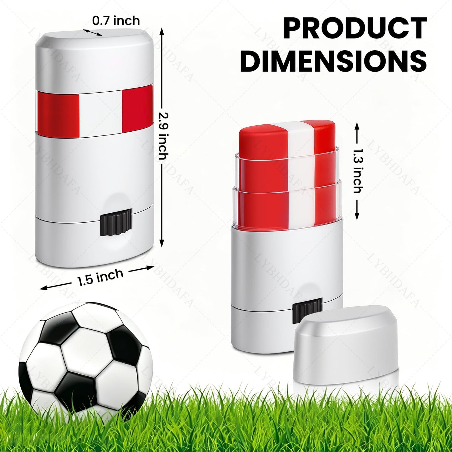 Red White and Red Face Body Paint Stick for World Cup 2026, Patriotic Flag Accessories Football Eye-black Stick for World Cup Party Favors Sports Fan Makeup (Canada England Japan Switzerland Poland)