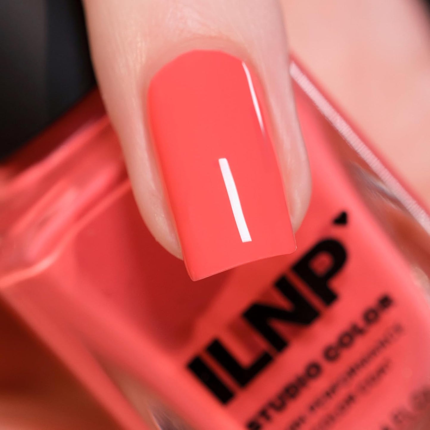 ILNP Neon Coral Pink Cream Nail Polish - Summer Vibes | Long-Lasting Formula