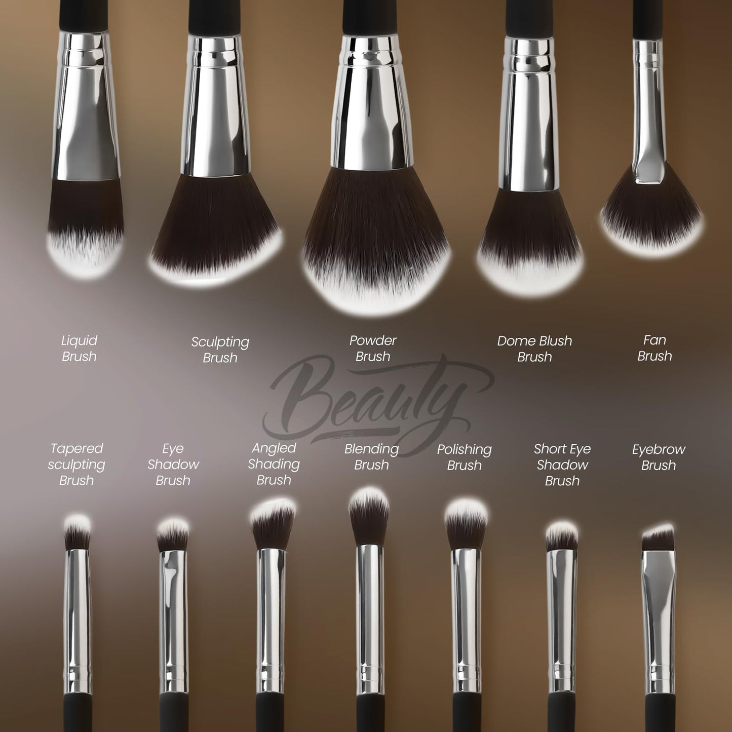CELIMAIT Makeup Brushes Set with Travel Case, Soft Synthetic Bristles Makeup Brush Kit for Foundation Powder Blush Eyeshadow Concealer, Face Eye Brushes for Daily Use Travel Beginner Friendly, 12PCS