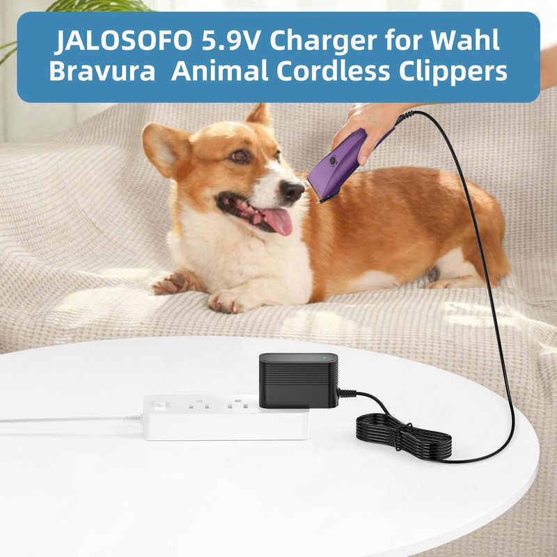 Charger Compatible with Wahl Animal Cordless Clippers, Power Adapter for Wahl Arco, Bravura, Chromado, Motion, Mini Arco Cordless Clippers Charger (1881-2800)