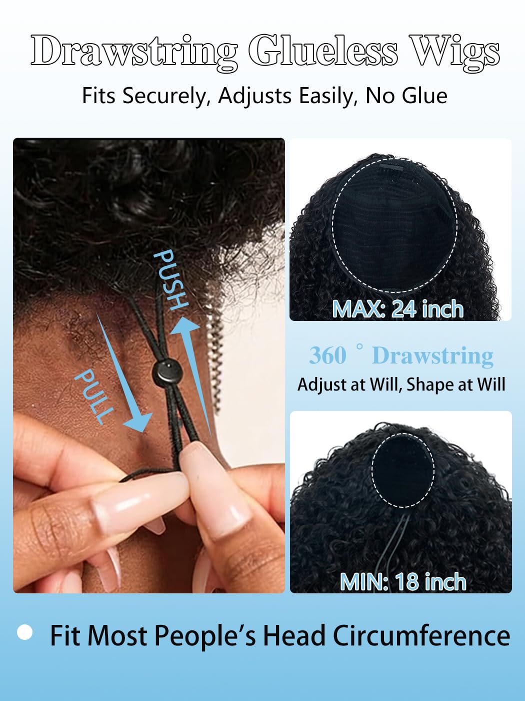 Burmese Curly Half Wig - 28 Inch Human Hair Wig for Black Women | Glueless, Natural Black, Beginner Friendly