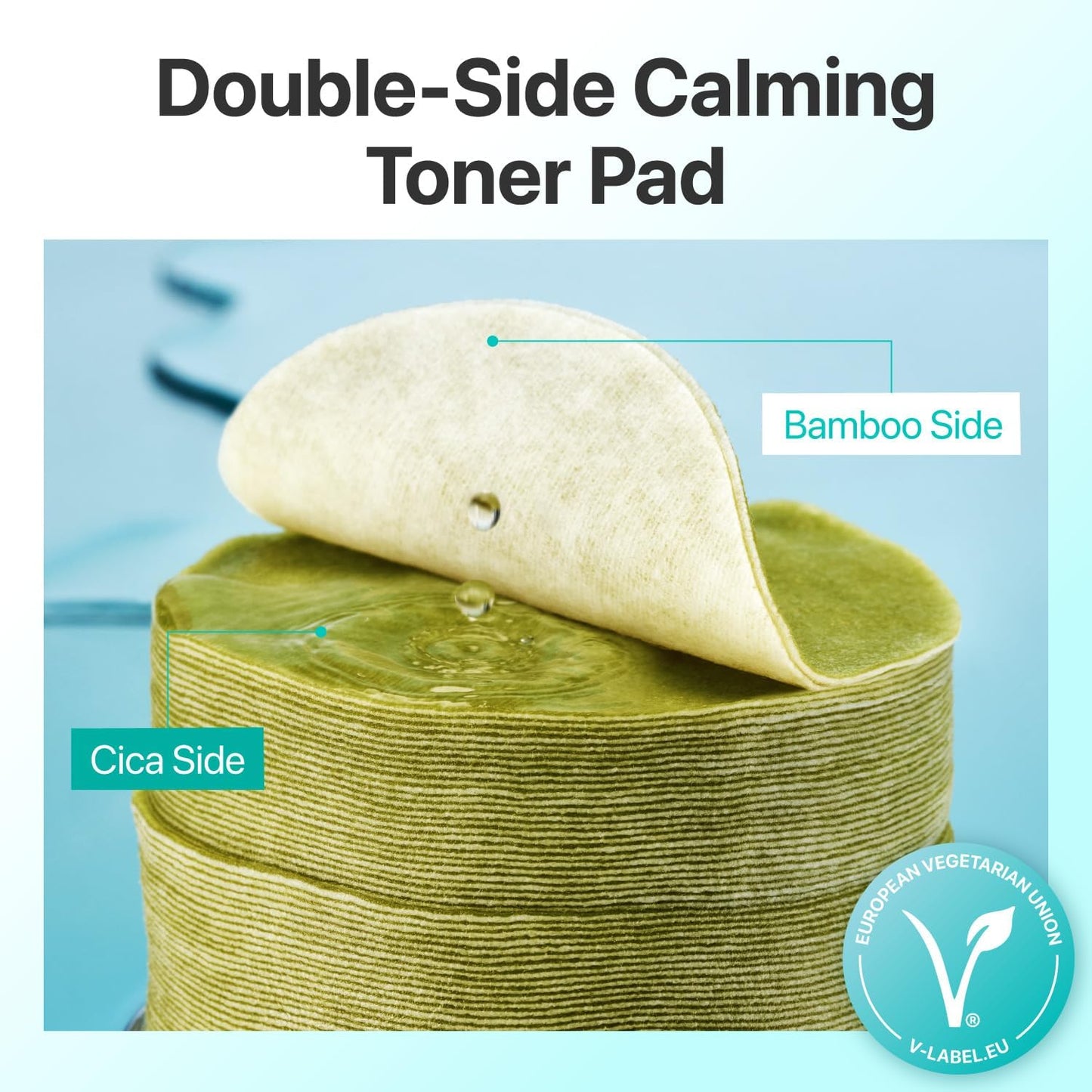 Numbuzin No.1 Toner Pads - Centella Asiatica Calming & Hydrating | 70 Double-Sided Pads, 6.42 fl. oz.