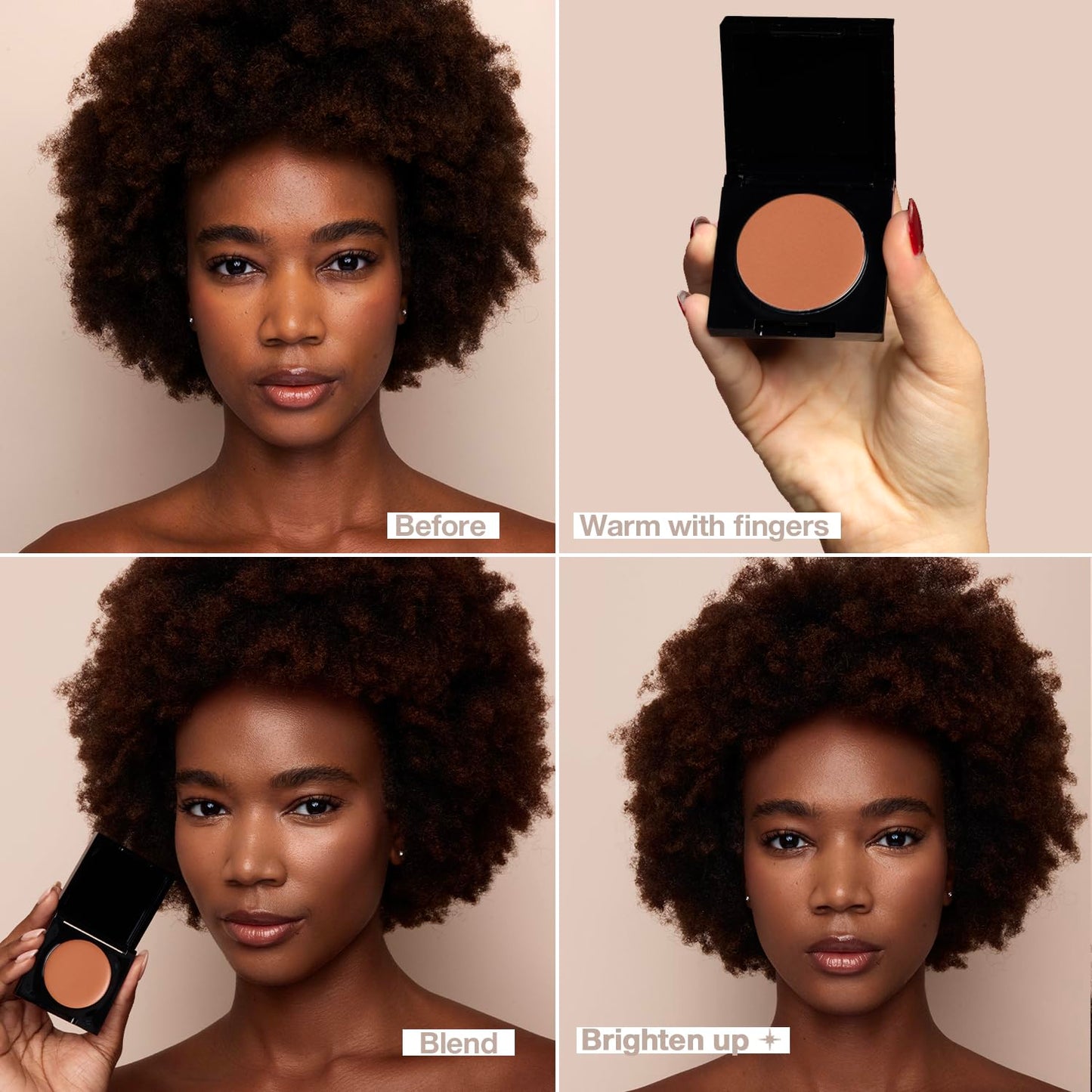 Palladio Under Eye Brightener - Concealer with Caffeine & Vitamin E | Reduces Dark Circles, Golden Tan