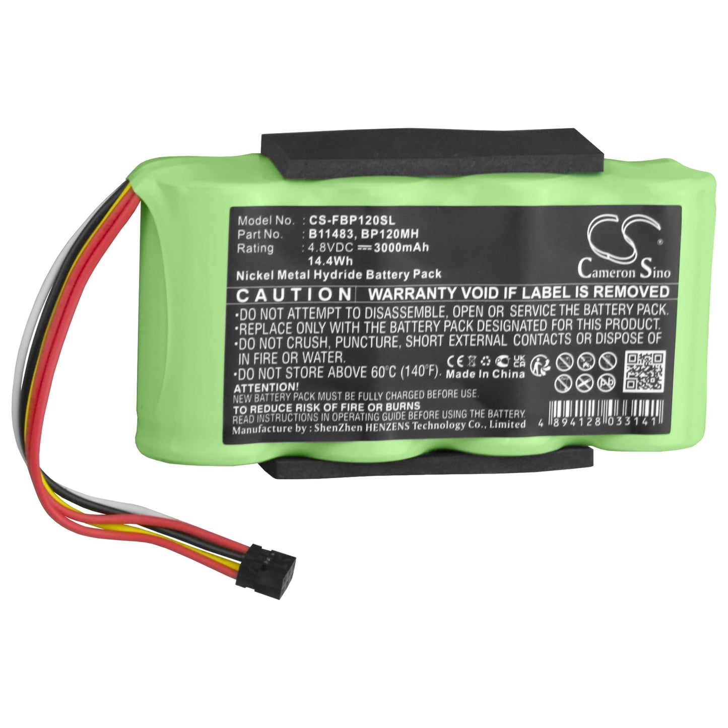 B11483, BP120MH Battery for Fluke 123, Fluke 43, Scopemeter 120 Power Quality Analyzers, 3000mAh - Sold by smavco