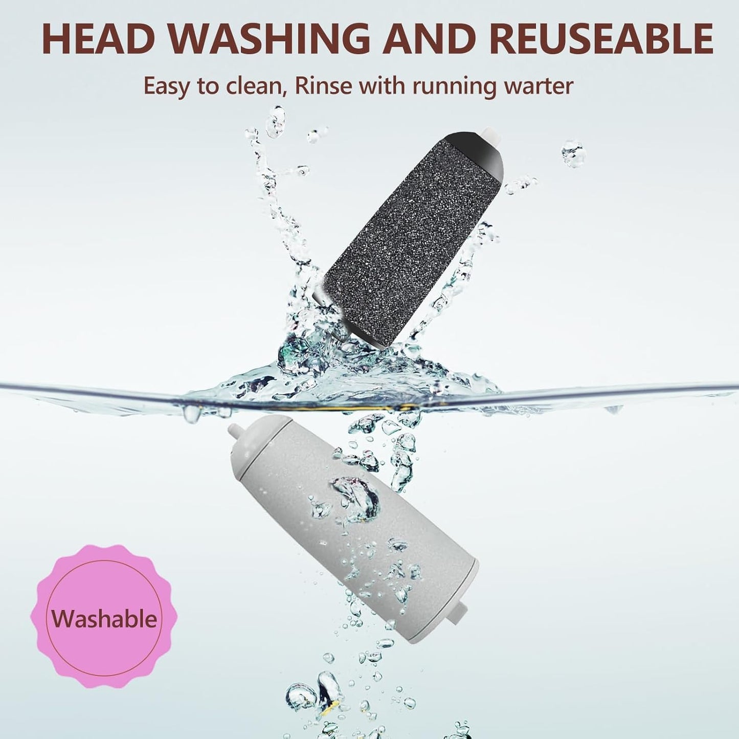 Electric Foot Callus Remover Roller Refills - 9 Pack Replacement Heads | 5 Extra Coarse & 4 Regular Coarse