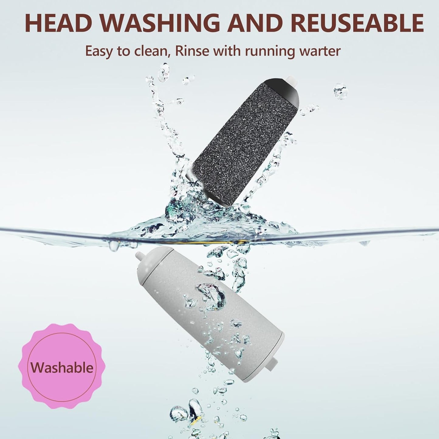 9 Pack Pedicures Replacement Heads, Electric Foot Callus Remover Roller Refills Include 5 Extra Coarse & 4 Regular Coarse Heads Compatible with ZABOUL/haootadiy (9 Pack 01)
