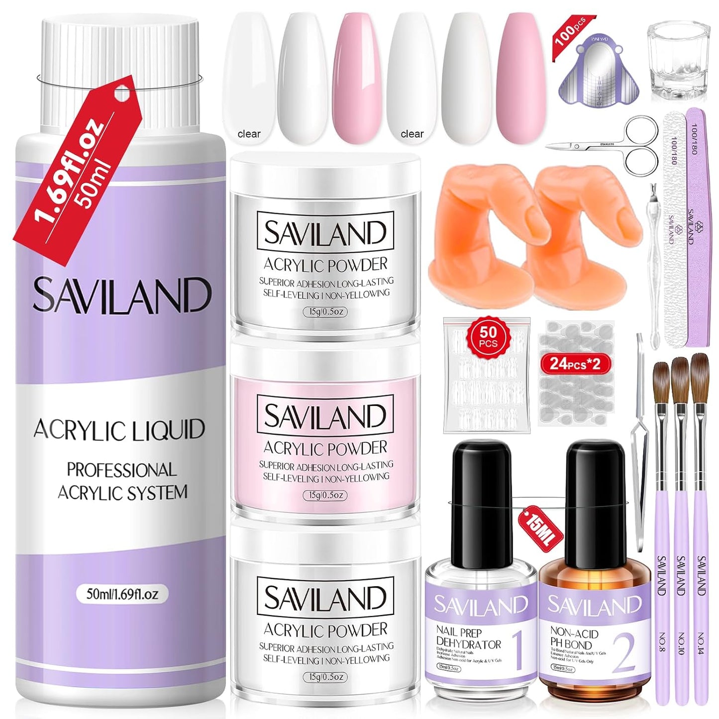 Almond Gel Nail Kit - Complete Nail Drill Set with UV Lamp & 500PCS Tips | DIY Manicure Tools for Home Use
