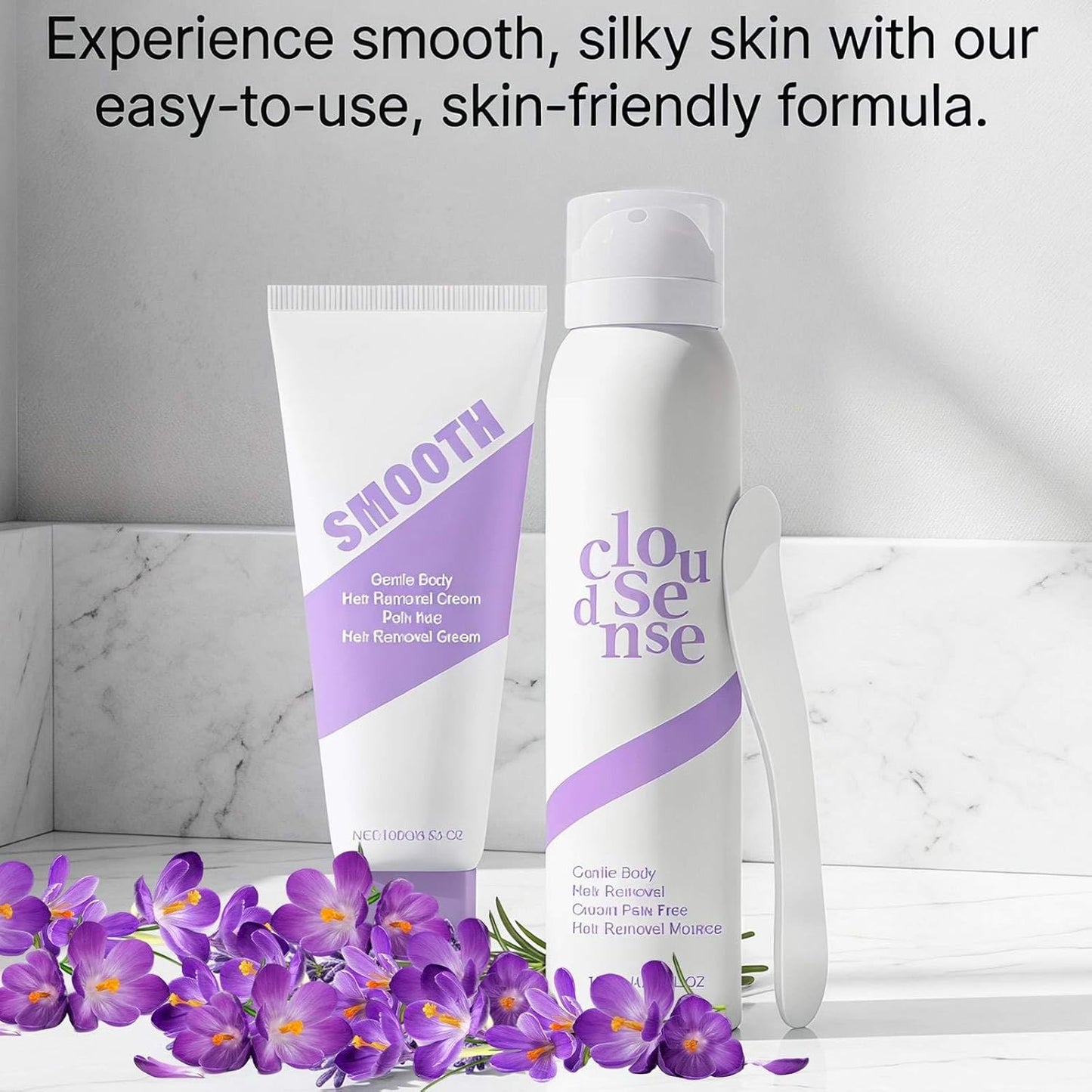 Gentle Hair Removal Spray for Sensitive Skin | Smooth Body & Legs, 150ml