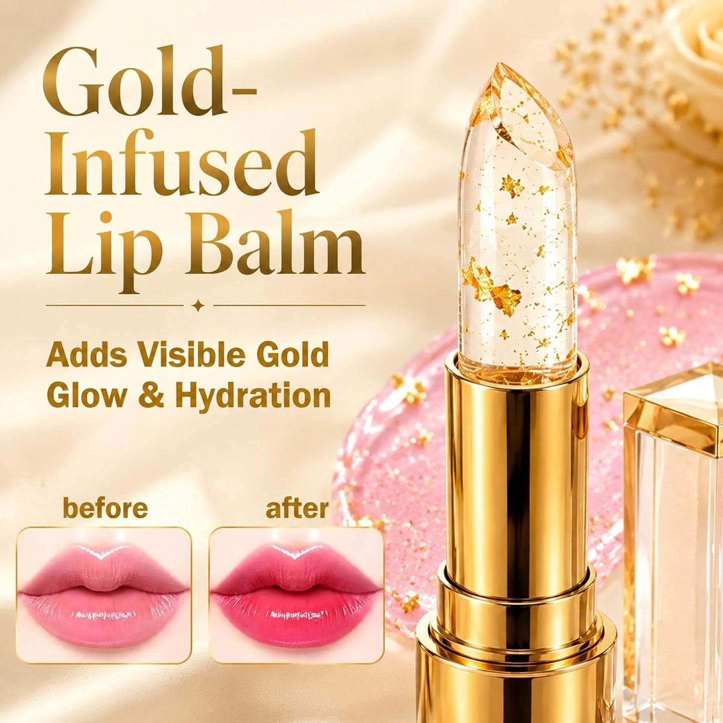 Color Changing Lipstick - PH Adjusting Hydrating Formula | Long Lasting Moisturizing Lip Gloss for Women