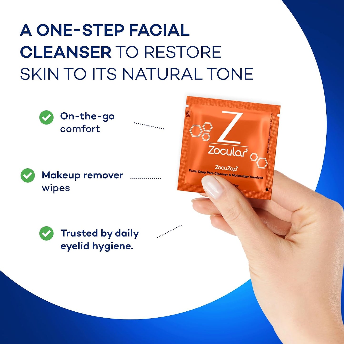 Zocular Face Wipes - Moisturizing Makeup Removal & Gentle Exfoliation with Natural Okra Complex | 30 Count