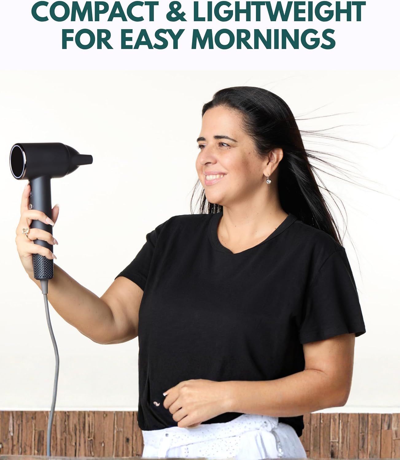 Ionic Hair Dryer - High-Speed Fast Drying Blow Dryer with LCD Display & Noise Reduction | Lightweight Ergonomic Design