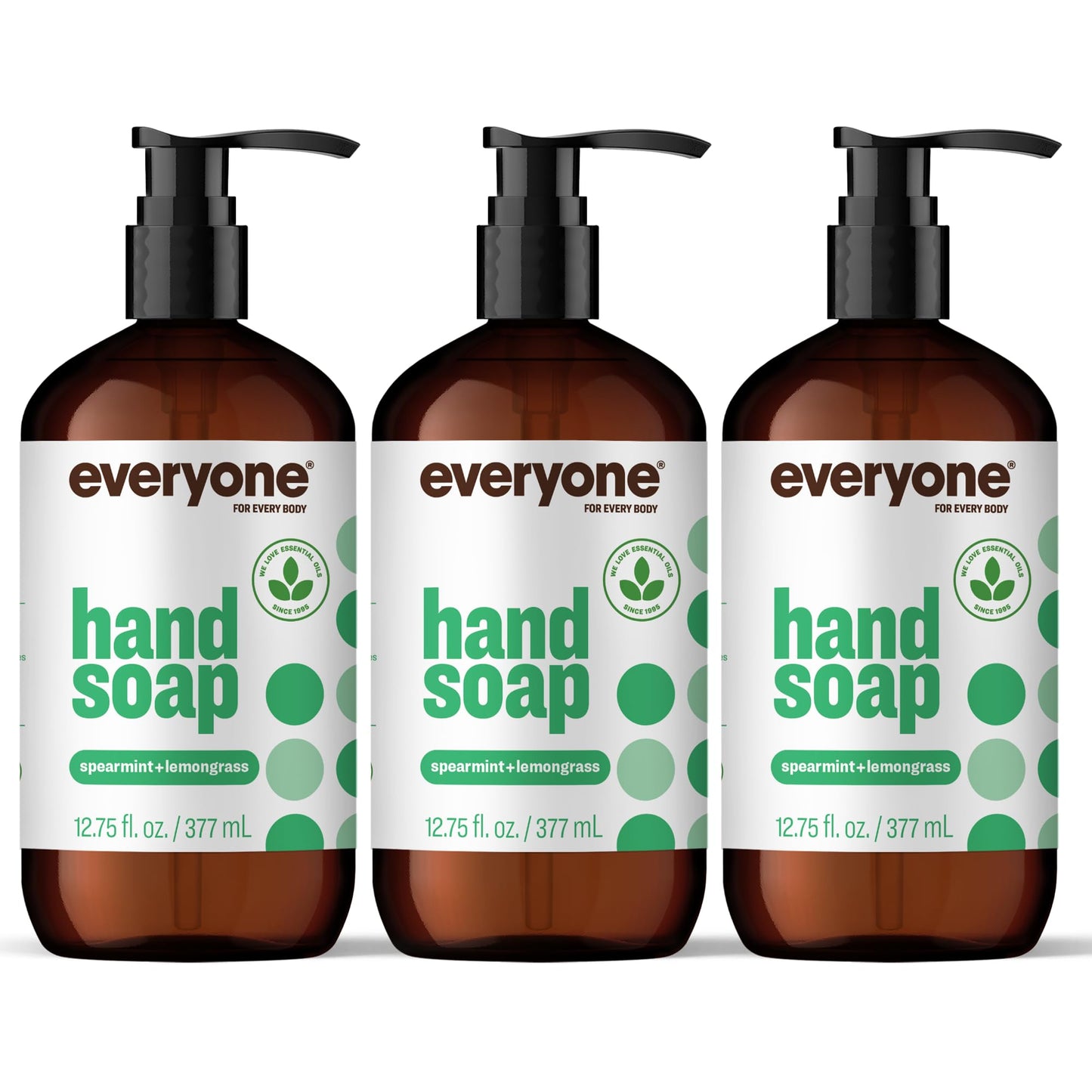 Everyone Liquid Hand Soap, Spearmint & Lemongrass, 12.75 oz (3 Pack)