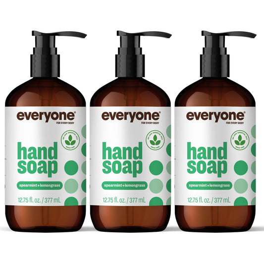 Everyone Liquid Hand Soap, Spearmint & Lemongrass, 12.75 oz (3 Pack)