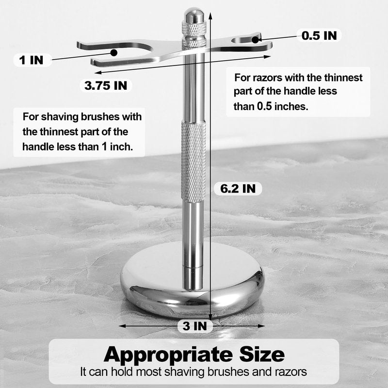Nfijnlt Safety Razor Holder Stand, Safety Razor Stand for Men, Razor and Shaving Brush Holder Stand, Metal Base for Added Stability and Long-Lasting Use