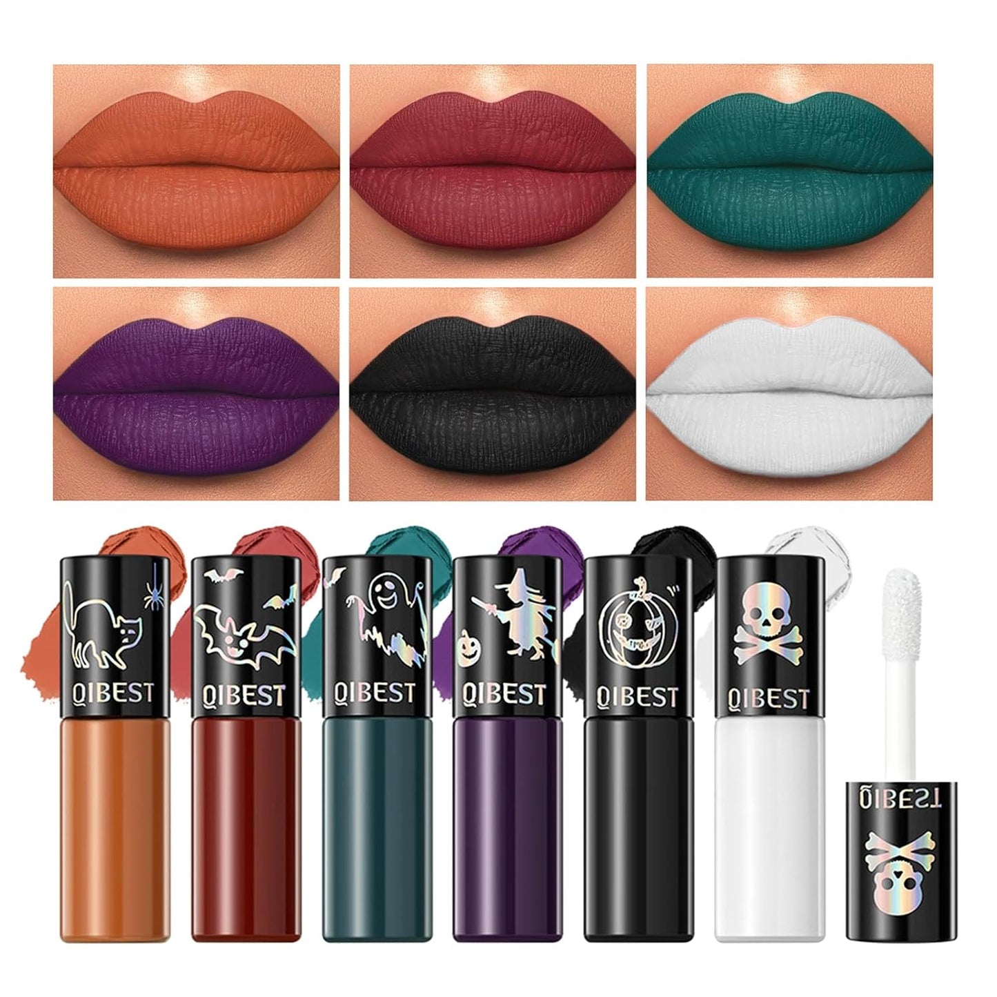Matte Liquid Lipstick Set - 7 Pigmented Long-Lasting Shades + Lip Plumper | Velvet Waterproof Makeup Gift for Women