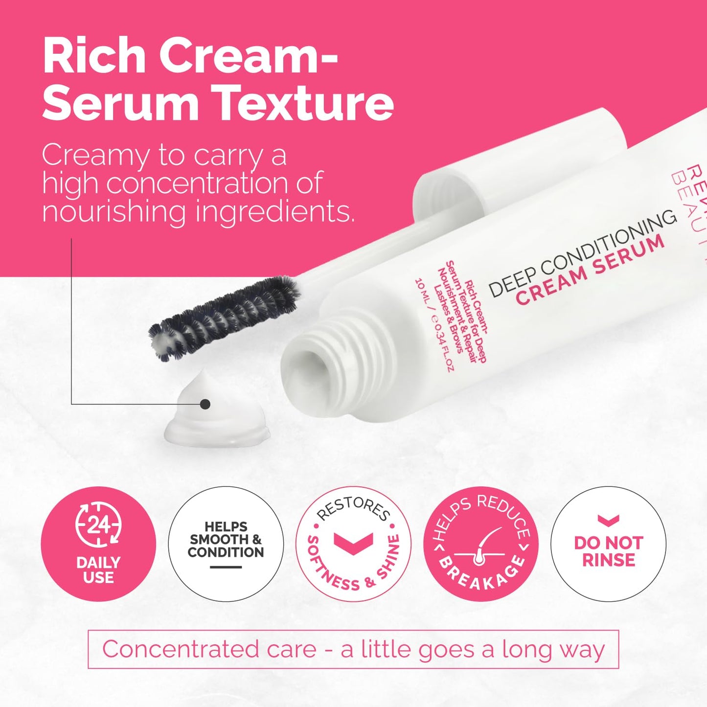 RB RENATA BEAUTY Lash & Brow Deep Conditioning Cream Serum – Rich Conditioning Cream for Lashes & Brows – Nourish, Repair & Protect for Eyebrows and Eyelashes – Post-Treatment Aftercare & Daily Use
