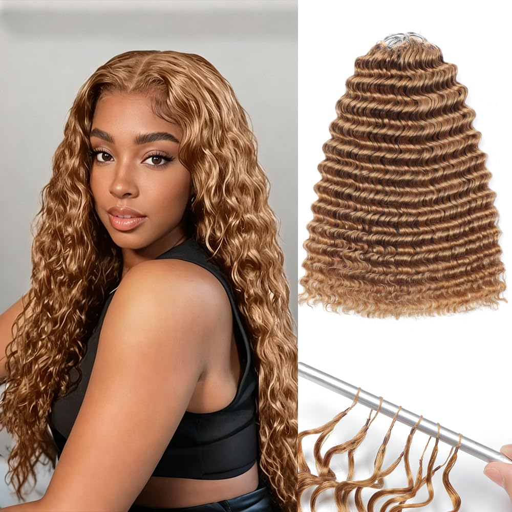 Miracle Knots Crochet Hair - 18 Inch Deep Wave Human Hair for Black Women | 125g, 100 Strands, Reusable