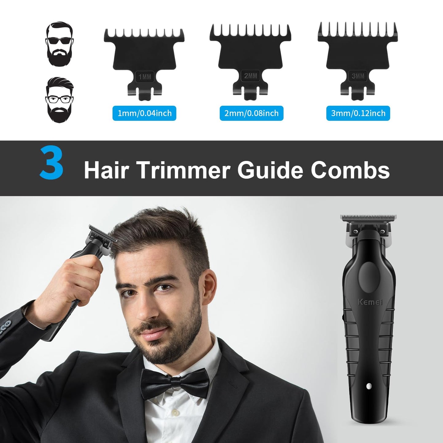 KEMEI 2299 Trimmer Professional Cordless Hair Clipper for Men
