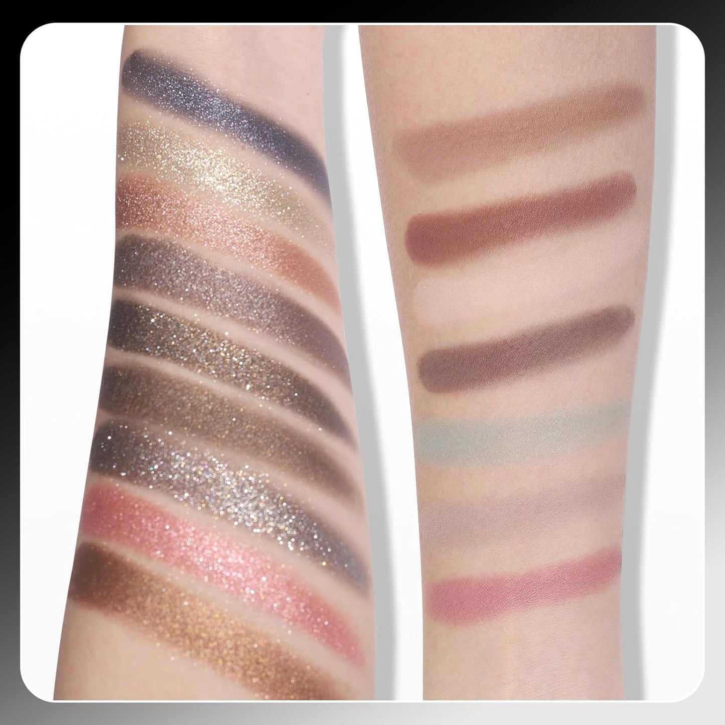 UCANBE Baked Eyeshadow Palette - 16 Highly Pigmented Nude Shades | Matte & Glitter Finish