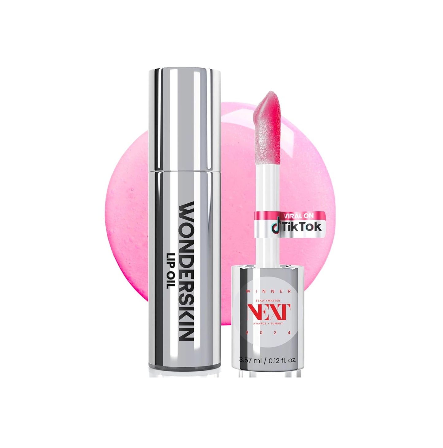 Wonderskin Tinted Lip Oil Rehab Serum - Hydrating, Non-Sticky Deep Red Tint for Dry Lips | 0.5 oz