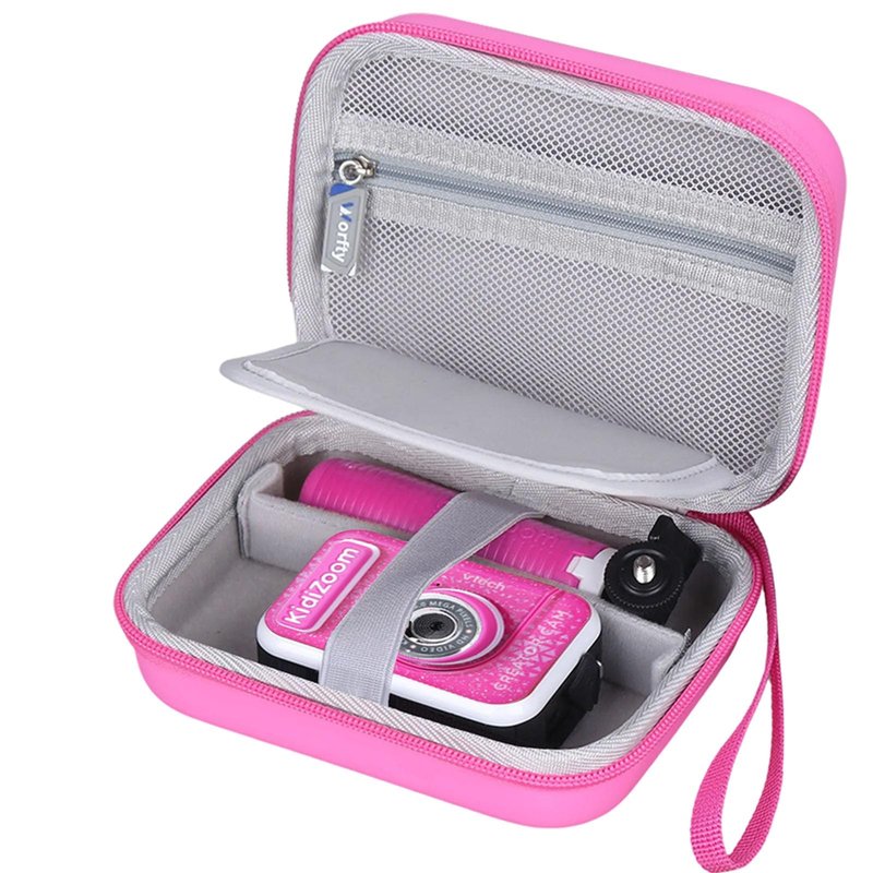 Kids Camera Case for Vtech Kidizoom Creator Cam, Cute Kid Toy Camera Storage Case Bag for Vtech Kidizoom Camera Pink with Pocket Holds Tripod Accessories (Box Only) (Box Only) (Pink)