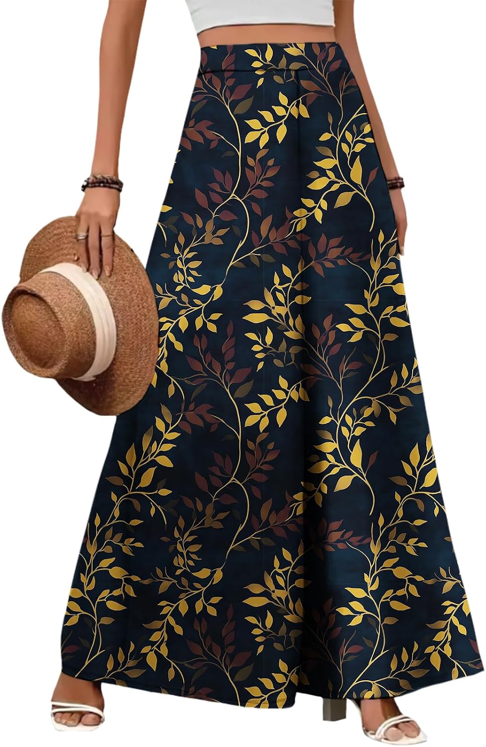 ZOCAVIA Women's Boho Wide Leg Pants - Lightweight High Waisted Palazzo Trousers with Pockets | Summer Casual Style
