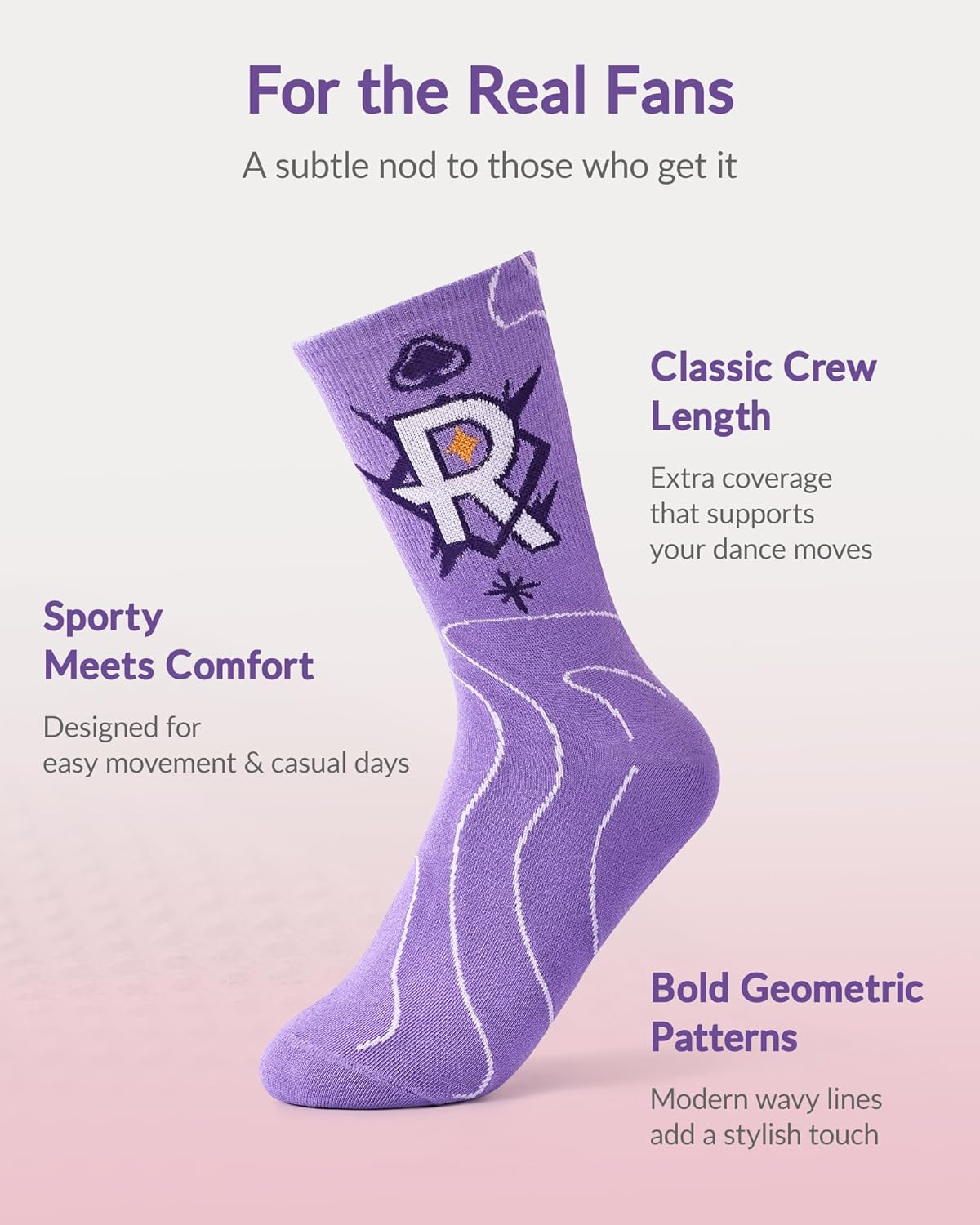 K-Pop Theme Cotton Crew Socks - Cute Korean Novelty Socks for Women & Teen Girls | Perfect Gift for K-Pop Fans