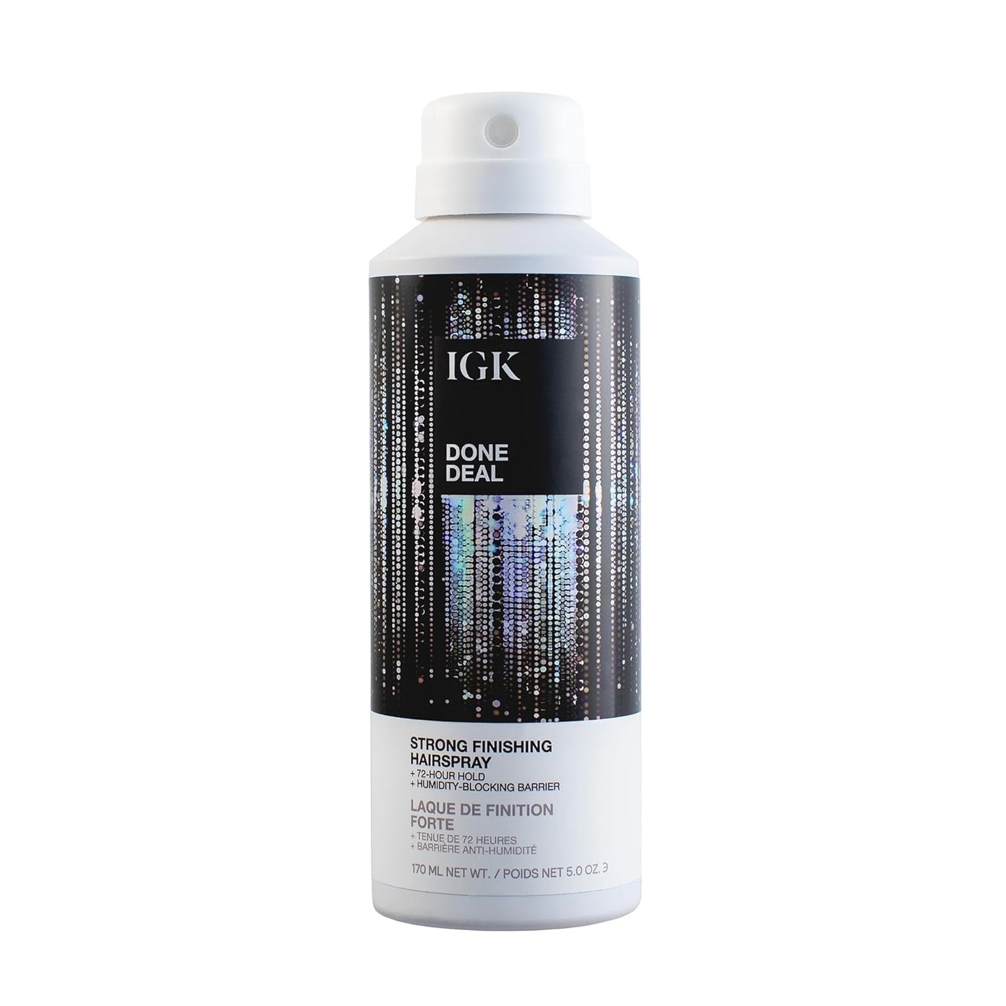 IGK Done Deal Hairspray - Strong Hold, Humidity-Resistant Finish | 5 oz for All Hair Types