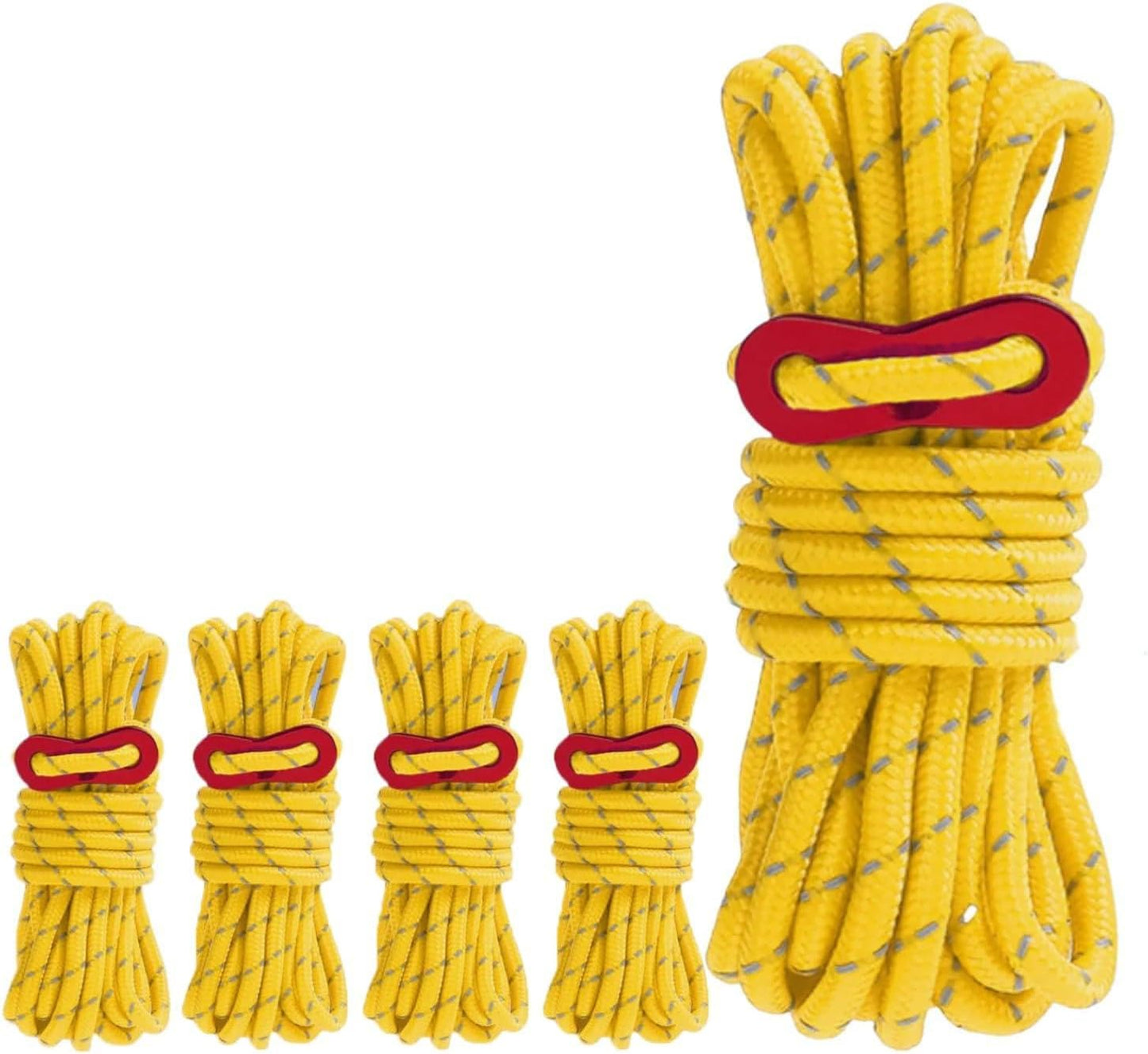 Luminous High Reflective Tent Rope - Durable 4mm Multi-Function Camping Ropes | 4Pcs Set