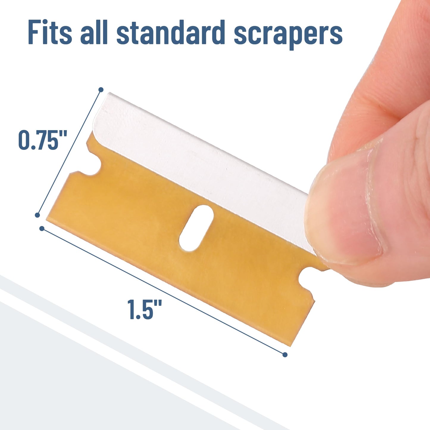 Bates- Single Edge Razor Blades, 100 Pack, Gold, Carbon Steel Razor Blades Single Edge Blades