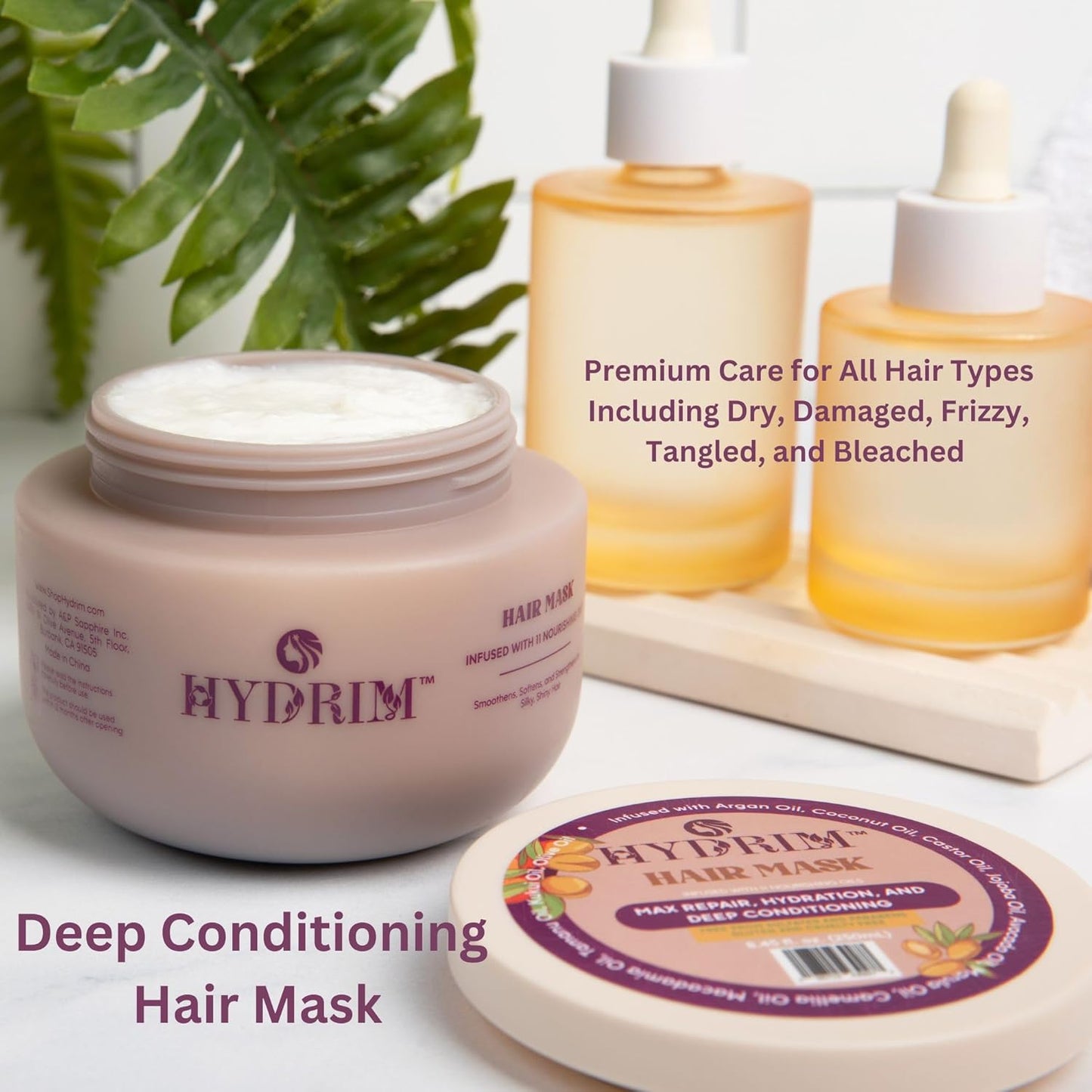 Deep Conditioning Hair Mask - Hydrating Repair Treatment with Argan Oil & 10 Nourishing Oils | 8.45 fl oz
