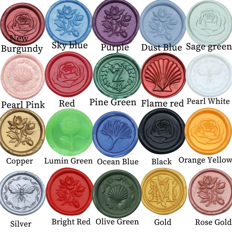 Atopbb 300 Pcs Wax Seal Beads, Sealing Wax Beads, Refilling Octagon Wax Sealing Beads for Wax Stamp Sealing, Perfect for Wedding Invitations, Christmas Cards, Envelopes, Letter Sealing (Black)