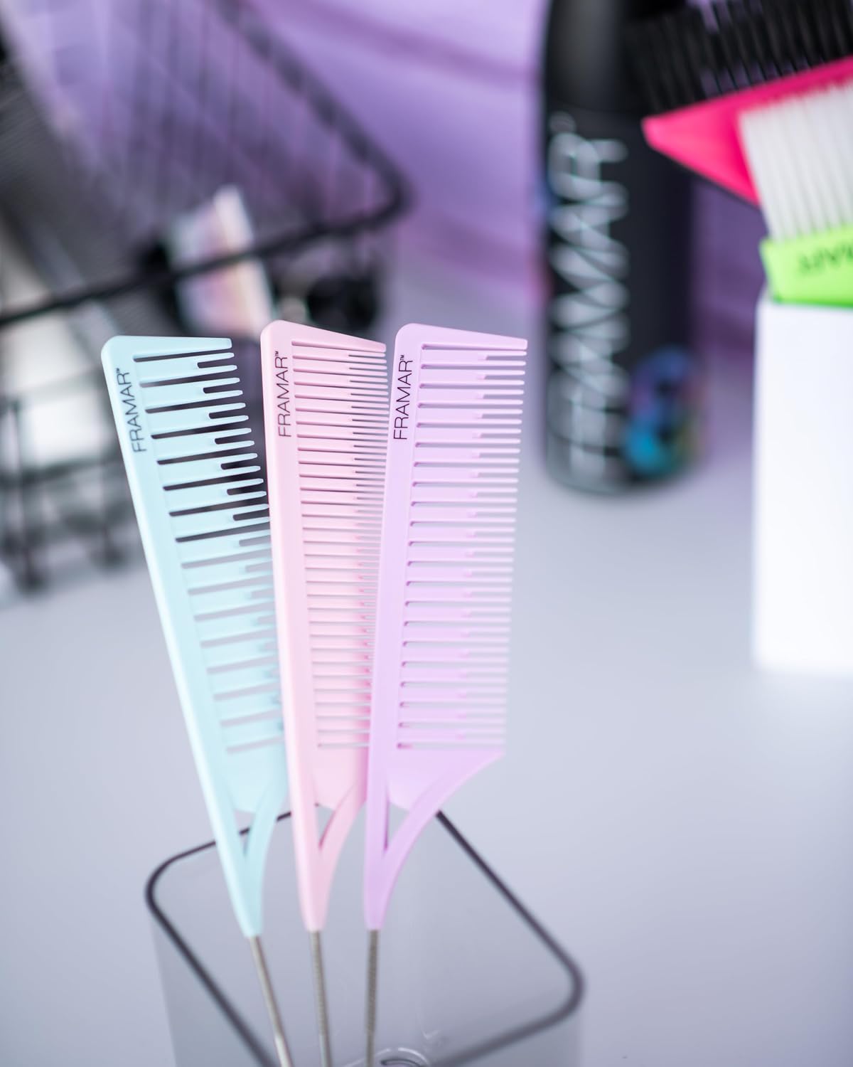 Dreamweaver Highlight Comb Set - Professional Hair Dye & Foiling Combs | 3 Pack Pastel