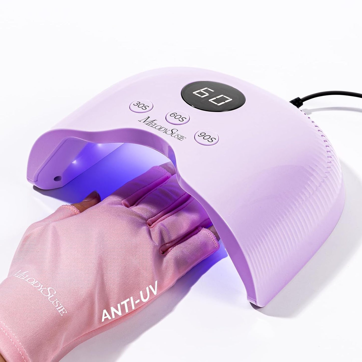 Compact UV LED Nail Lamp - Advanced 30W Nail Dryer with Smart Sensor & 3 Timers | Cures All Gels, White