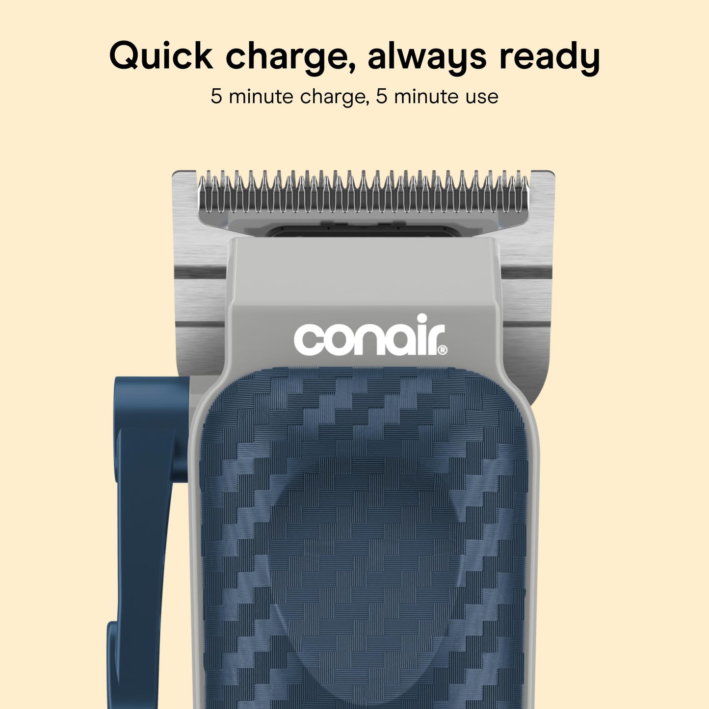 Conair Men Lithium-Ion Rechargeable Clipper & Hair Trimmer, 17-Piece Haircut Kit with Color-Coded Combs, USB-C Quick Charge, HC379GL