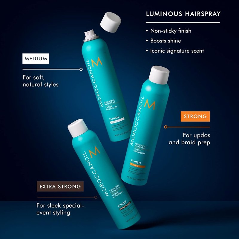 Moroccanoil Luminous Hairspray - Strong Hold Finish for All Hair Types | 10 oz