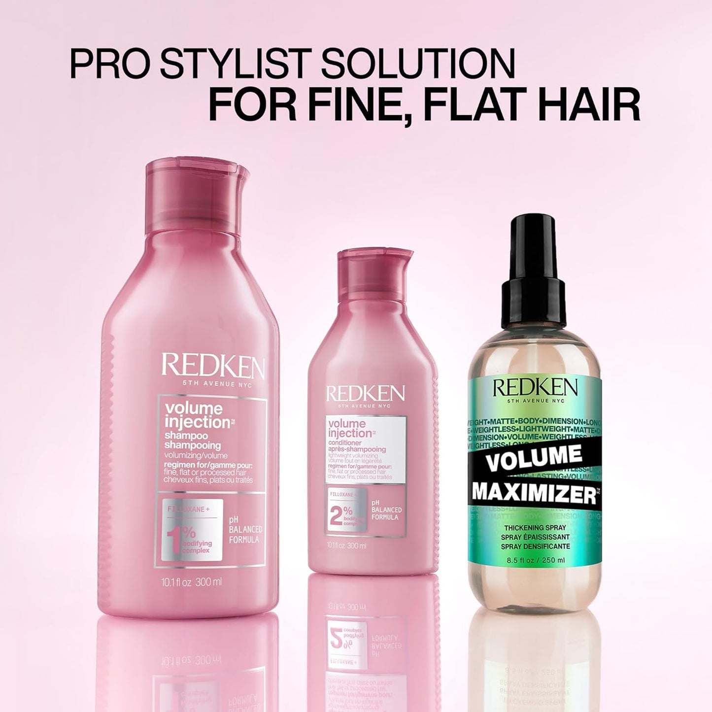 Redken Volume Injection Shampoo - Volumizing Formula for Fine Hair | Adds Lift and Body, Paraben-Free