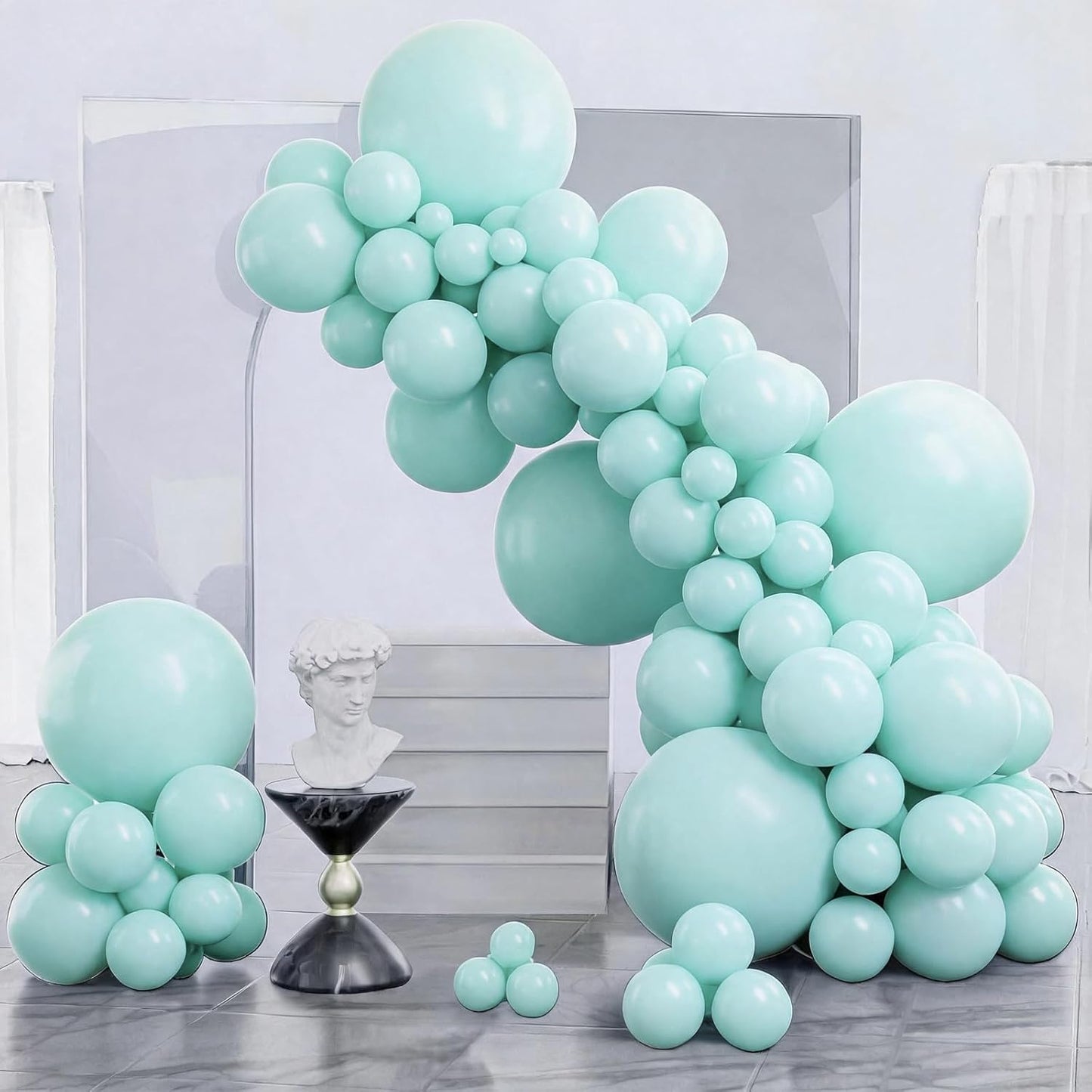 Black Balloon Arch Kit - 140 Pcs in 5-18 Inch Sizes for Baby Showers, Birthdays & Anniversaries | Elegant Black Decor