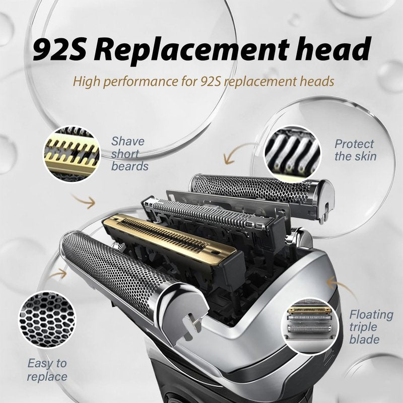 92S Series 9 Electric Shaver Replacement Head Compatible with S9 Foil & Cutter Razor Heads, Applicable for S9 9290cc, 9291cc, 9385cc, 9330s, 9370cc, 9330s, 9293s, 9296cc.New and old packaging