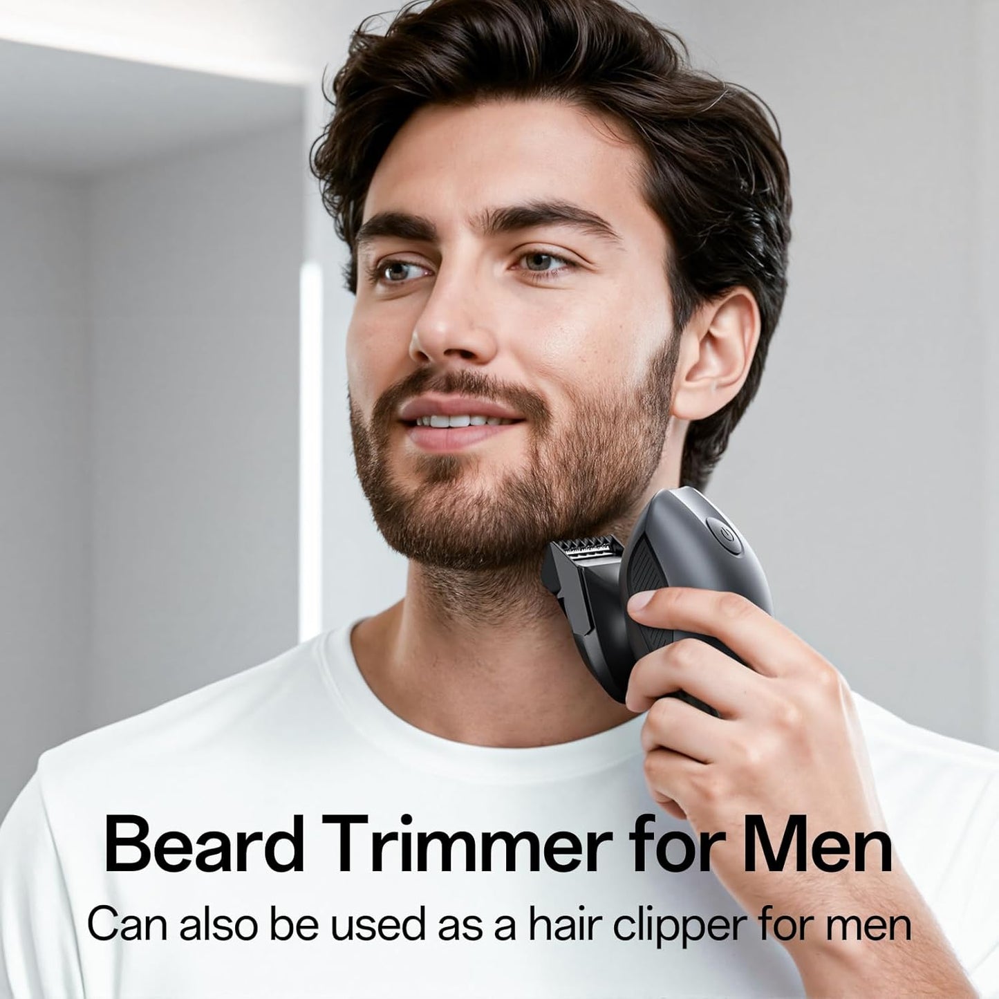 Electric Razor for Men - Cordless Rechargeable Wet/Dry Head & Body Shaver | Waterproof Rotary Blades, Gray