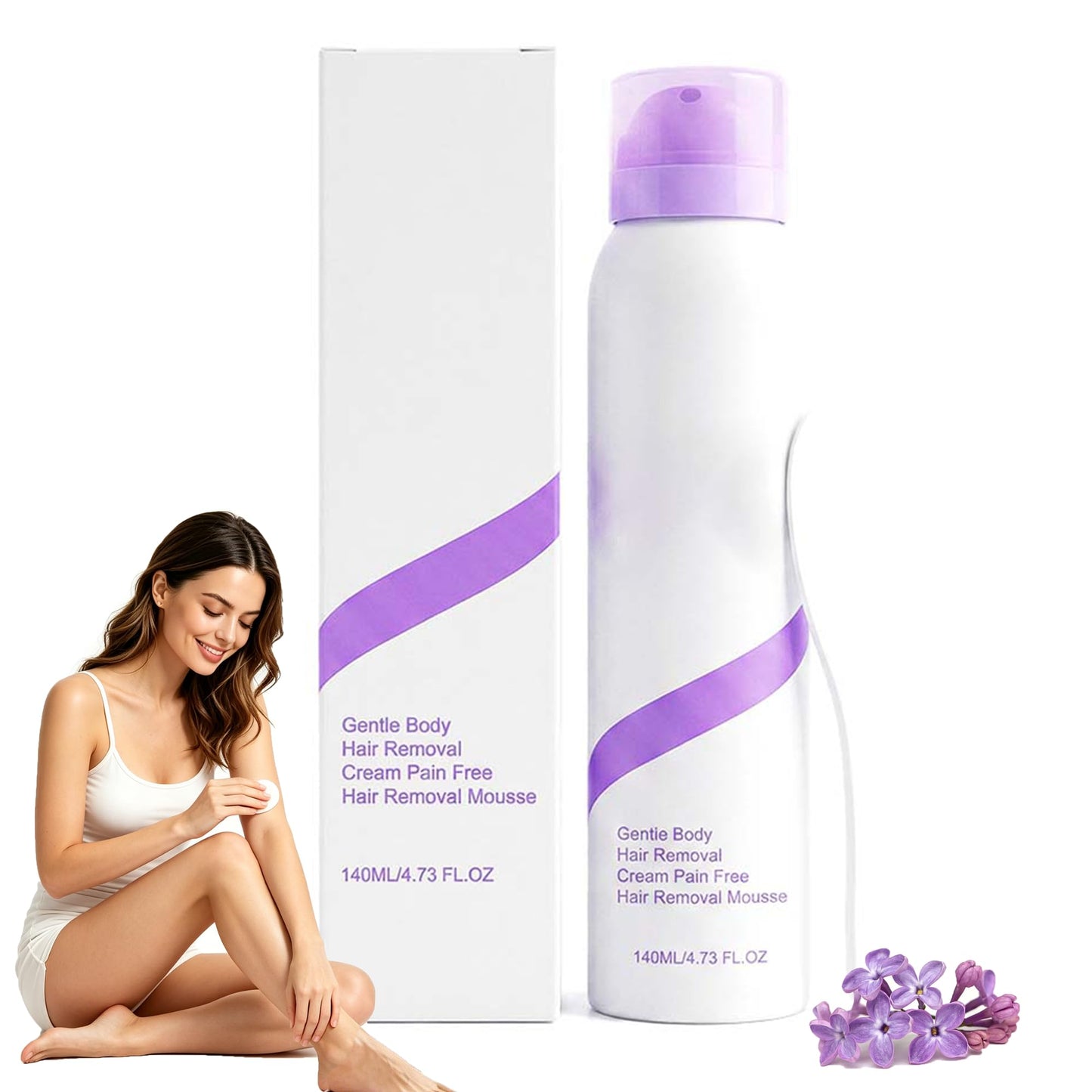 Hair Removal Cream for Women - Bikini & Body Hair Remover, Gentle Facial Hair Removal Cream for Skin, Smooth Cloud Formula (1, Large)