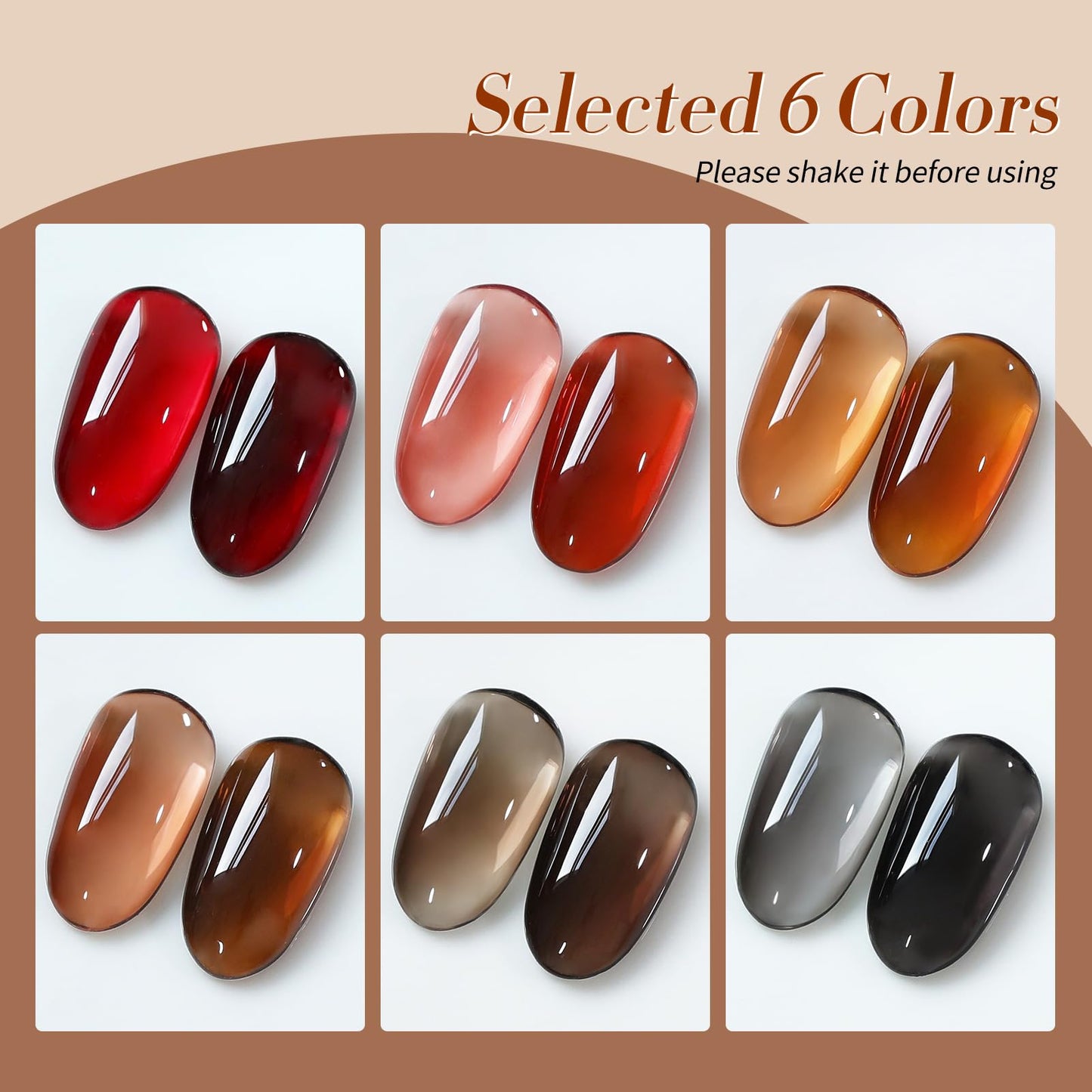 BORN PRETTY 7ML 6Colors Gel Nail Polish 20251222C