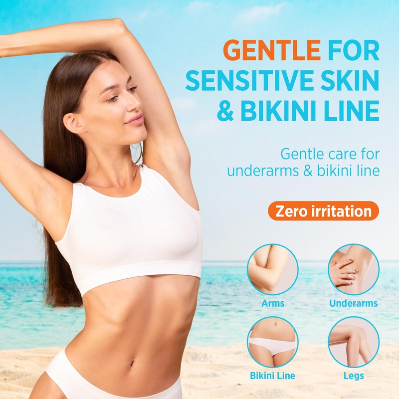 Milakos Hair Removal Cream for Women – Painless Depilatory Cream for Legs, Arms, Underarms & Bikini Line – 5 Minute Fast Acting Hair Remover with Aloe Vera & Argan Oil – Gentle on Sensitive Skin