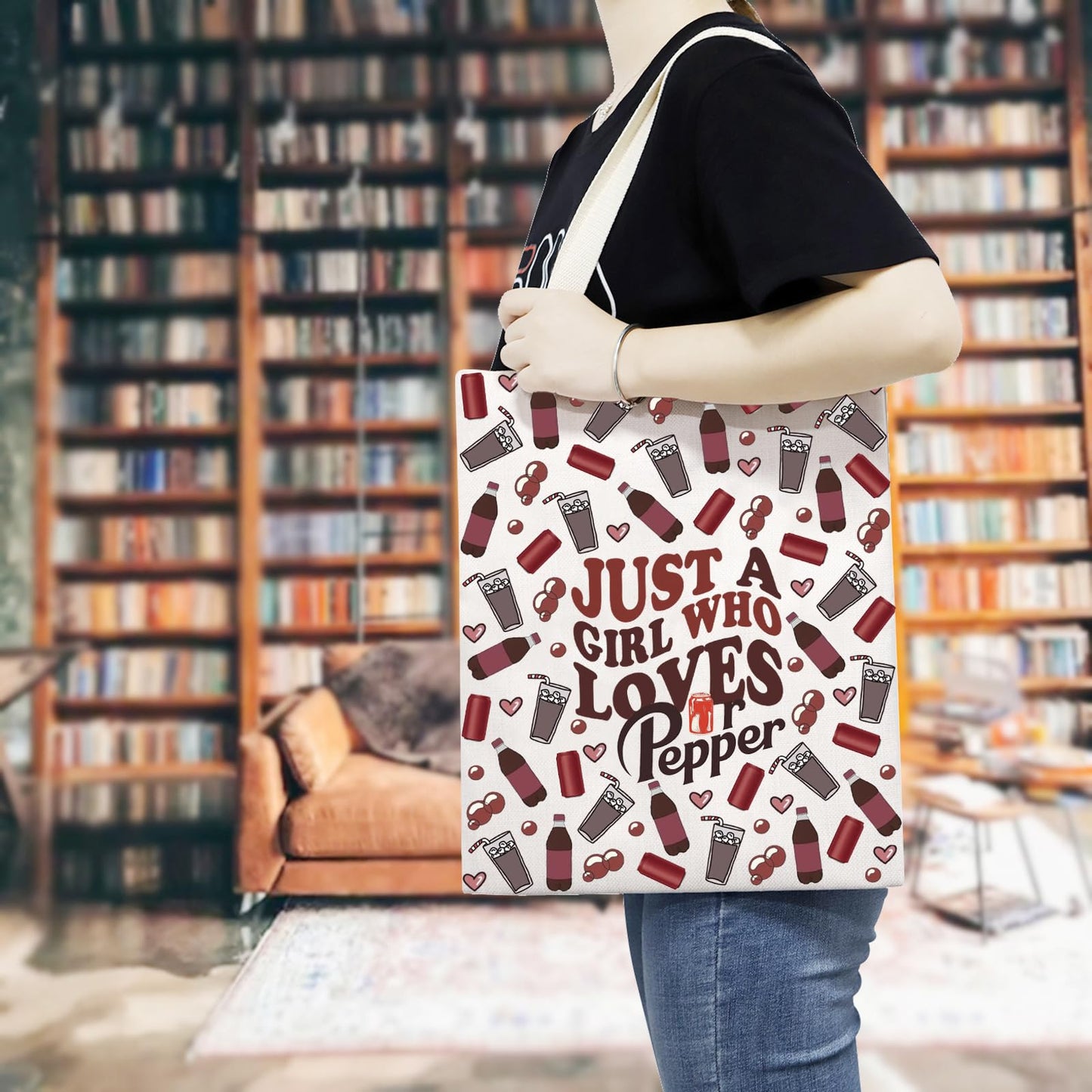 TSOTMO DR.P Merch DR.P Drinks Gift Soda Drinks Lovers Gift DR.P Beverage Tote Bag for DR.P Lovers (PPe Tote)