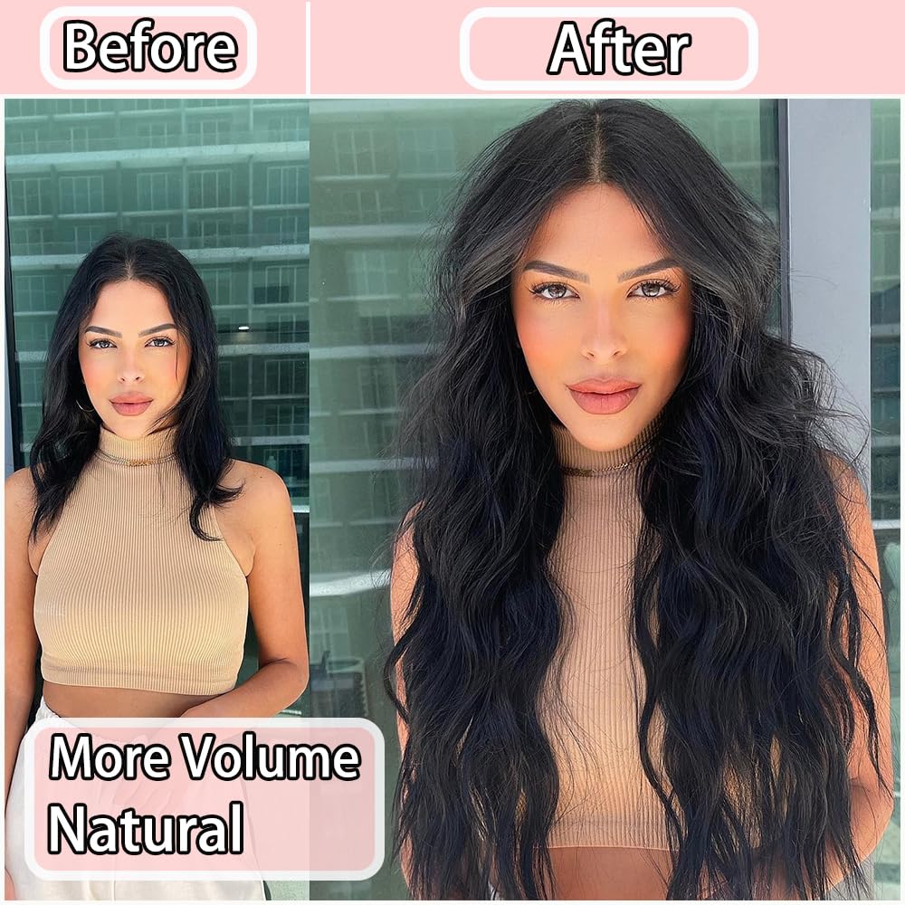 Amchoice Messy Bun Hair Piece 2 Pcs Elastic Wavy Curly Bun