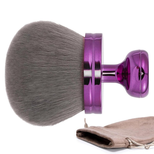 UNIMEIX 3-Inch Sunscreen Brush - Kabuki Applicator for Face & Body Makeup | Violet Drawstring Bag Included