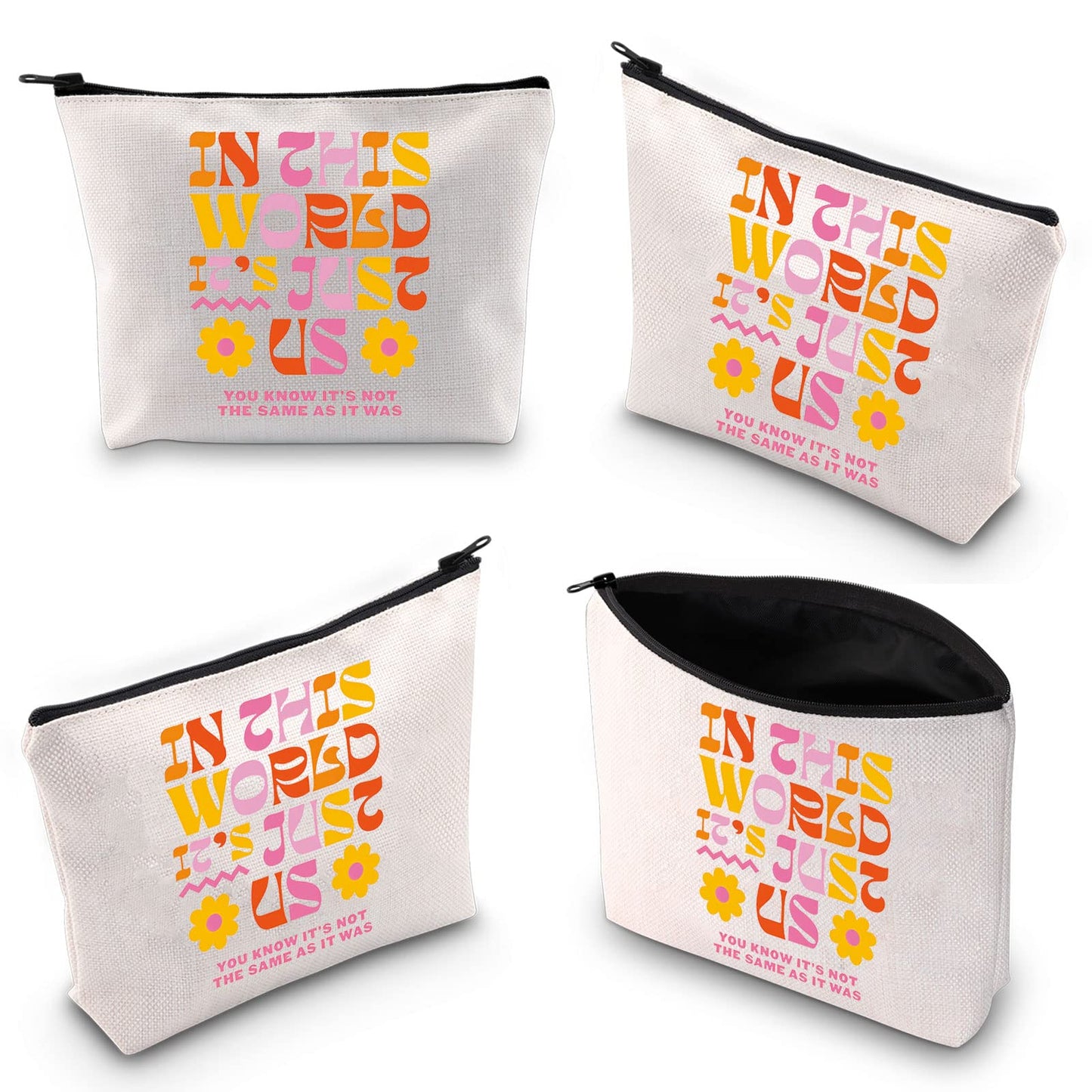 BLUPARK Singer Inspired Makeup Bag Singer Merch Album Gift Singer Makeup Bag Singer Fan Gift Singer Zipper Pouch Music Lover Gift (Just Us)